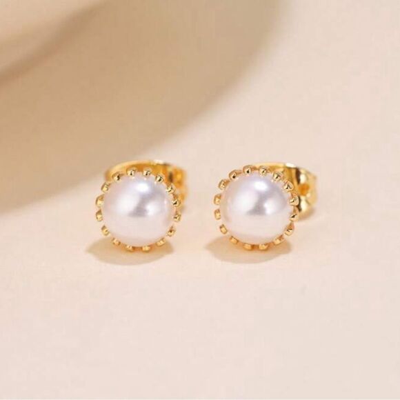 Vintage pearl earrings M1108 - Picture 1 of 5